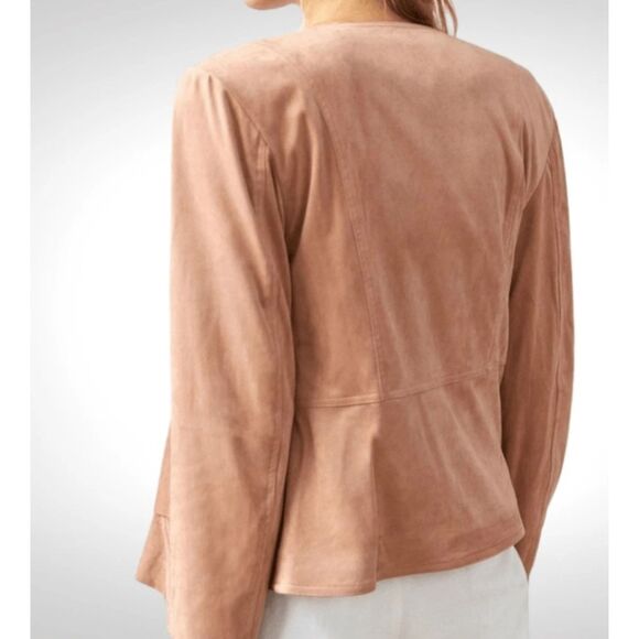 ANTHROPOLOGIE HUTCH Faux-Suede Open-Front Jacket Contemporary Modern Small - Picture 5 of 9